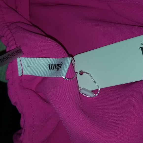 Ruffled One Shoulder Top Hot Pink - Picture 9 of 12